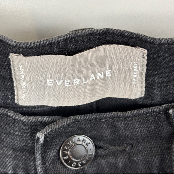 Everlane High Rise Skinny Dark Black Denim sz 29 Regular Stretch Classic Jeans - Picture 6 of 7
